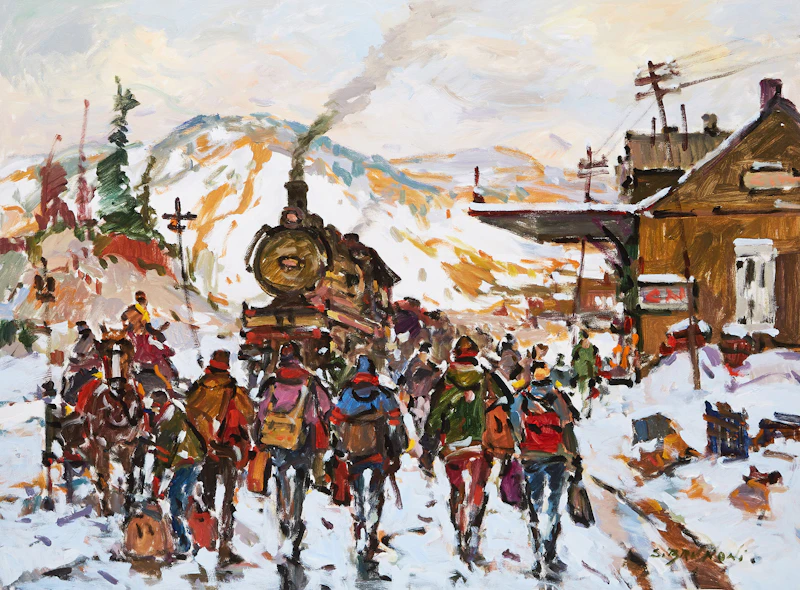 Serge Brunoni, Le Voyage promet , acrylic on canvas