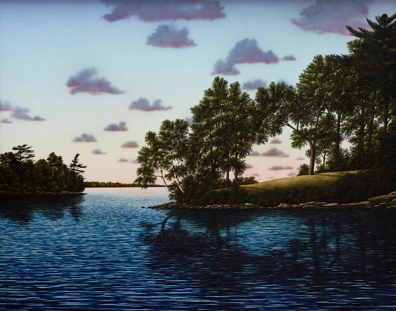 Michael French, Islands Sunset on the Rideau, acrylic on plexiglass