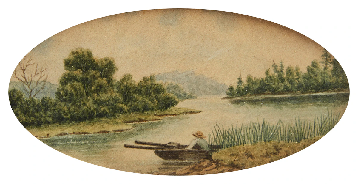 John Herbert Caddy, On the Spanish River, Algoma, watercolour on paper