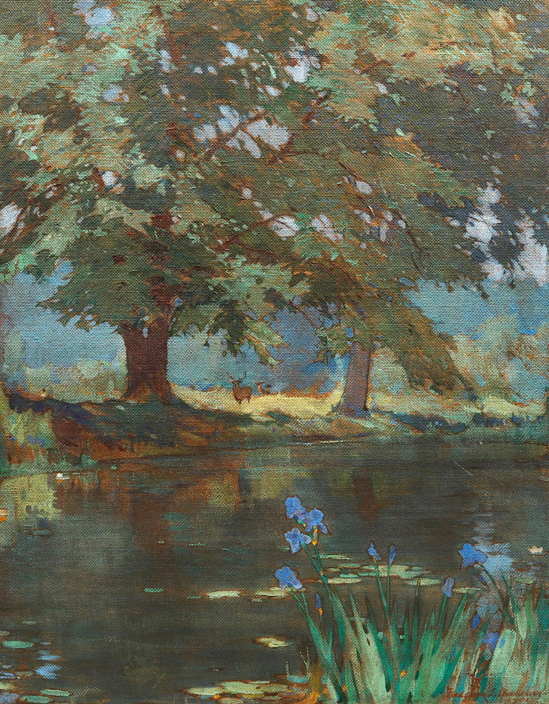 Deer in the Trees  by Frederick Sproston Challener