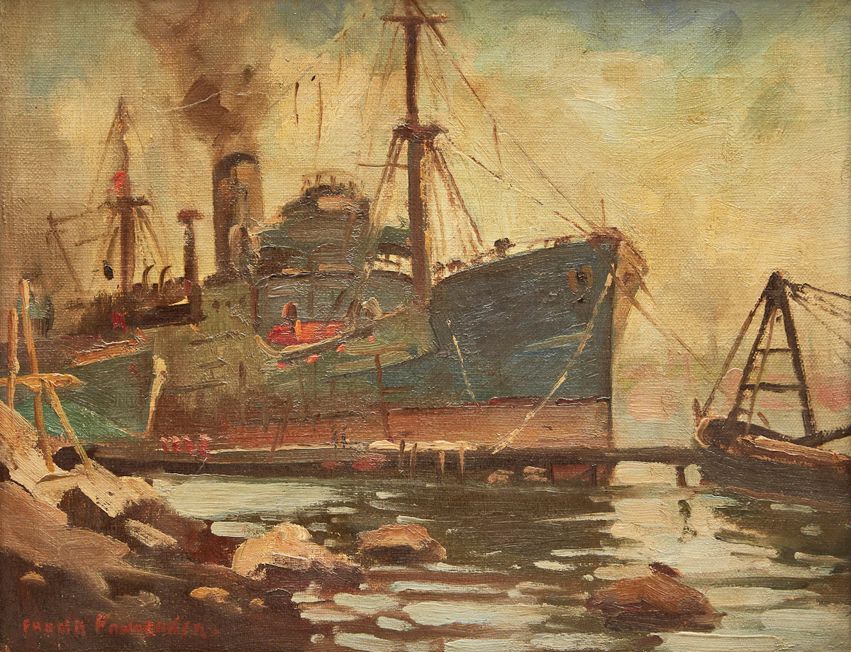 Frank Shirley Panabaker, Harbour View, oil on canvas mounted on board