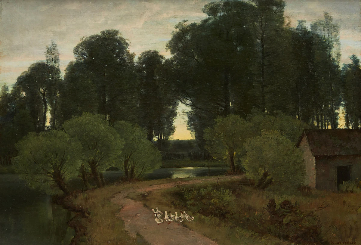 Homer Ransford Watson, Landscape with Ducks, oil on canvas