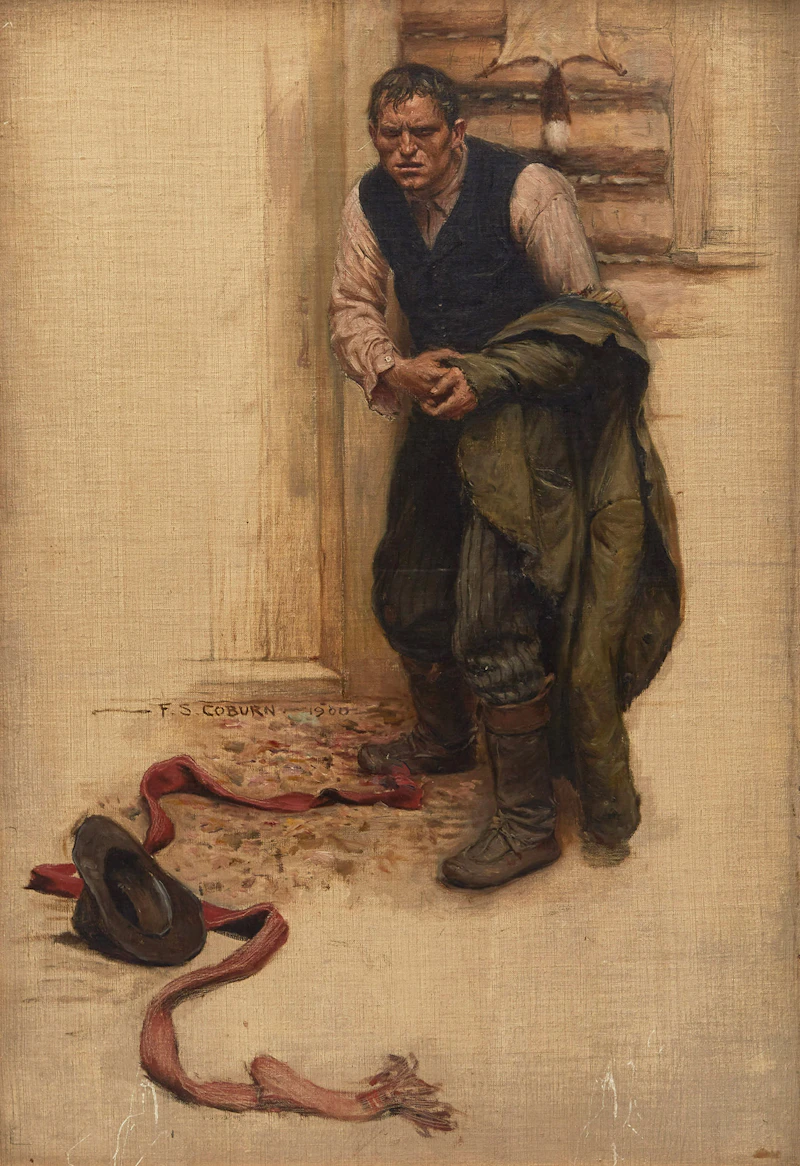 Frederick Simpson Coburn, Johnnie Courteau (The Fighter) , oil on canvas laid down on board