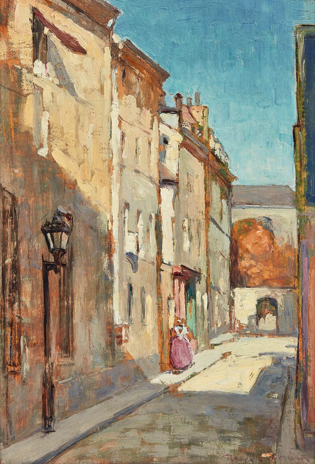 Regina Seiden, Rue St. Honoré, Paris, oil on board