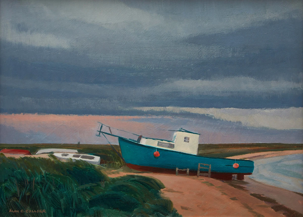 Alan Caswell Collier, Beached at Ingonish, C.B.I., oil on board