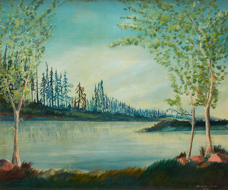 Lake with Trees by David Lloyd Blackwood