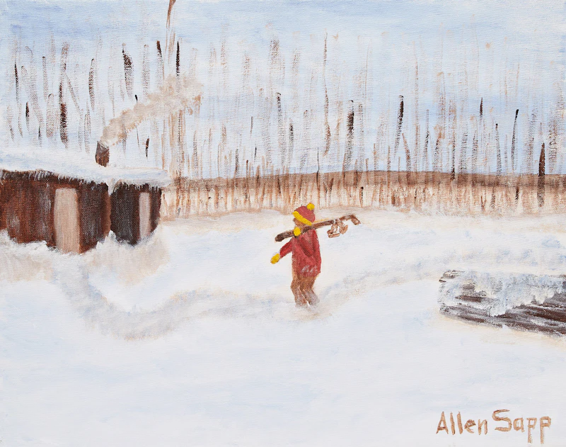 Home After Hockey Practice by Allen Sapp