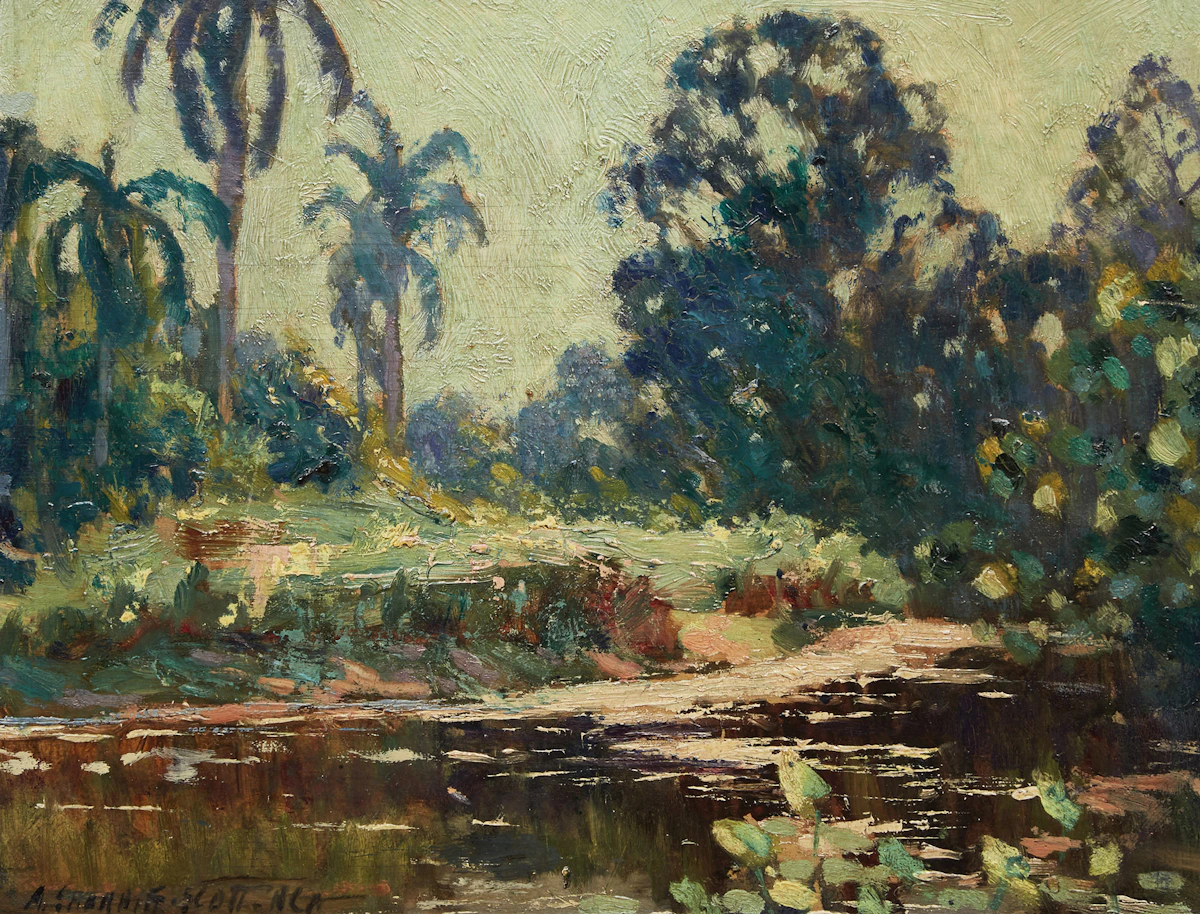Adam Sherriff Scott, Near Daytona, Florida, oil on board