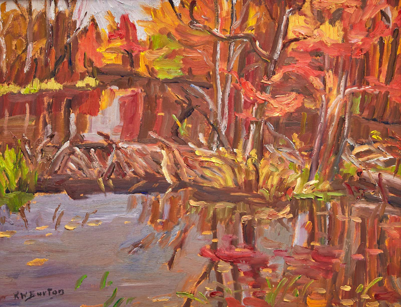 Beaver Dam Near Burrits Rapids, Ontario, Autumn by Ralph Wallace Burton