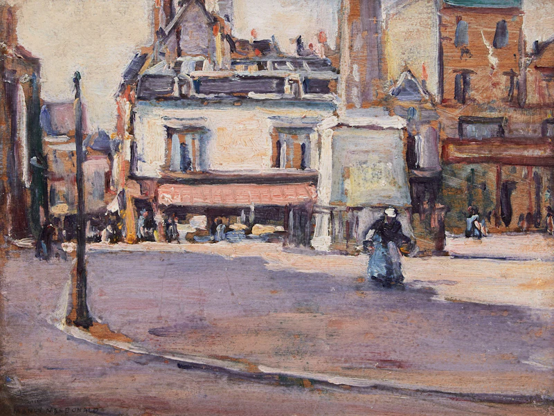 Sunday Morning, French Village  by Manly Edward MacDonald