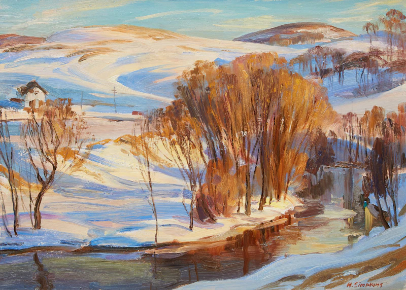 Winter Scene  by Henry John Simpkins
