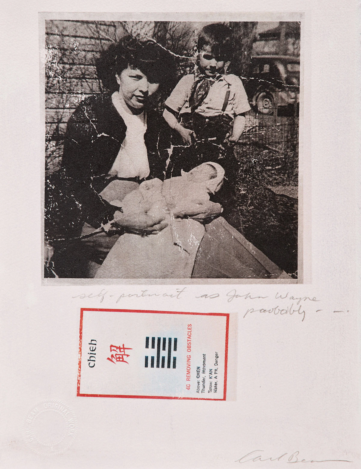 Carl Beam, John Wayne; Ta Kuo, 2 mixed media works on paper