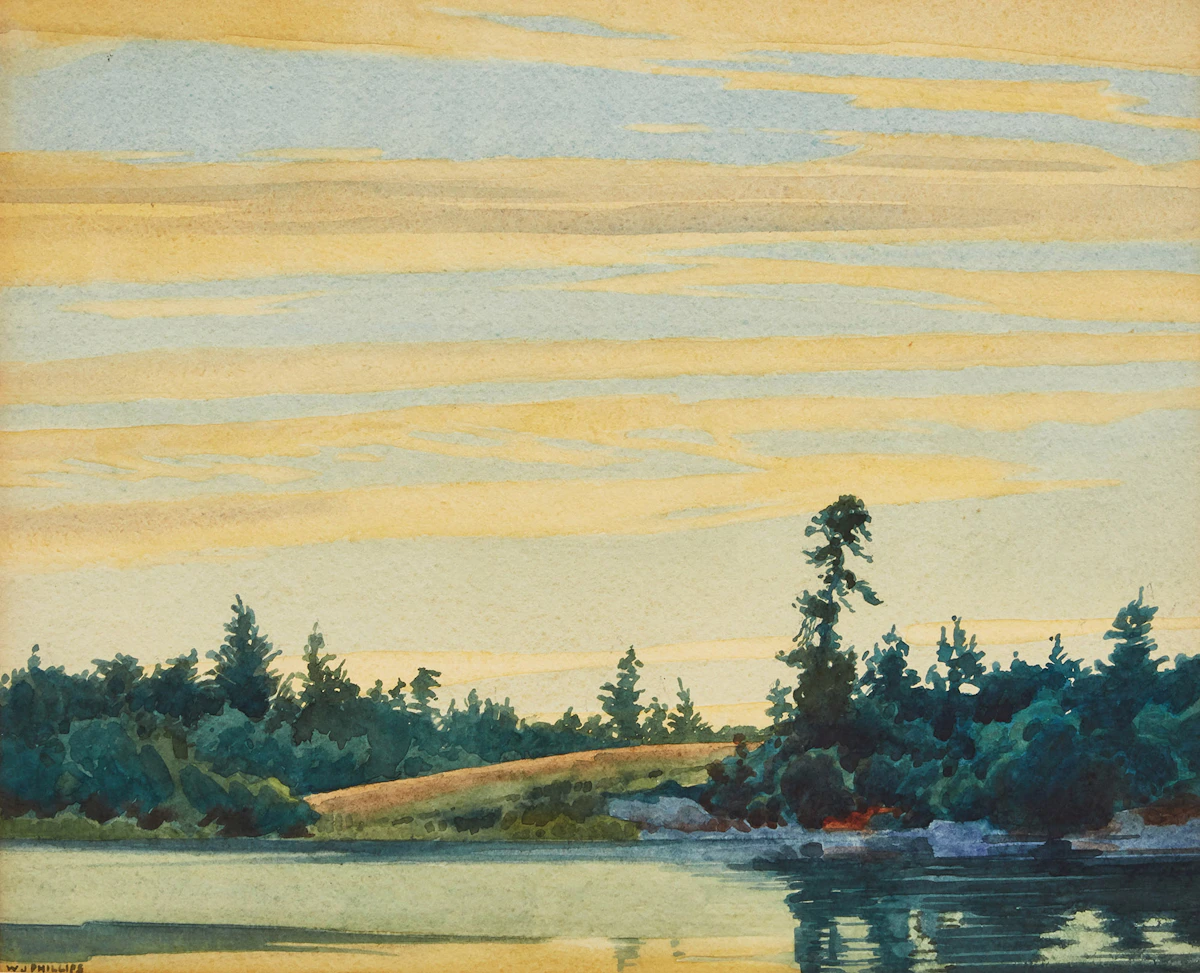 Walter Joseph Phillips, Lake of the Woods, watercolour
