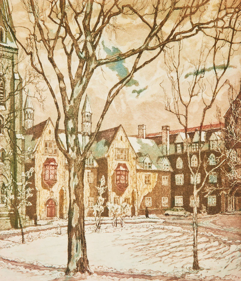 Nicholas Hornyansky, Four Views of Toronto, four colour etchings with aquatint