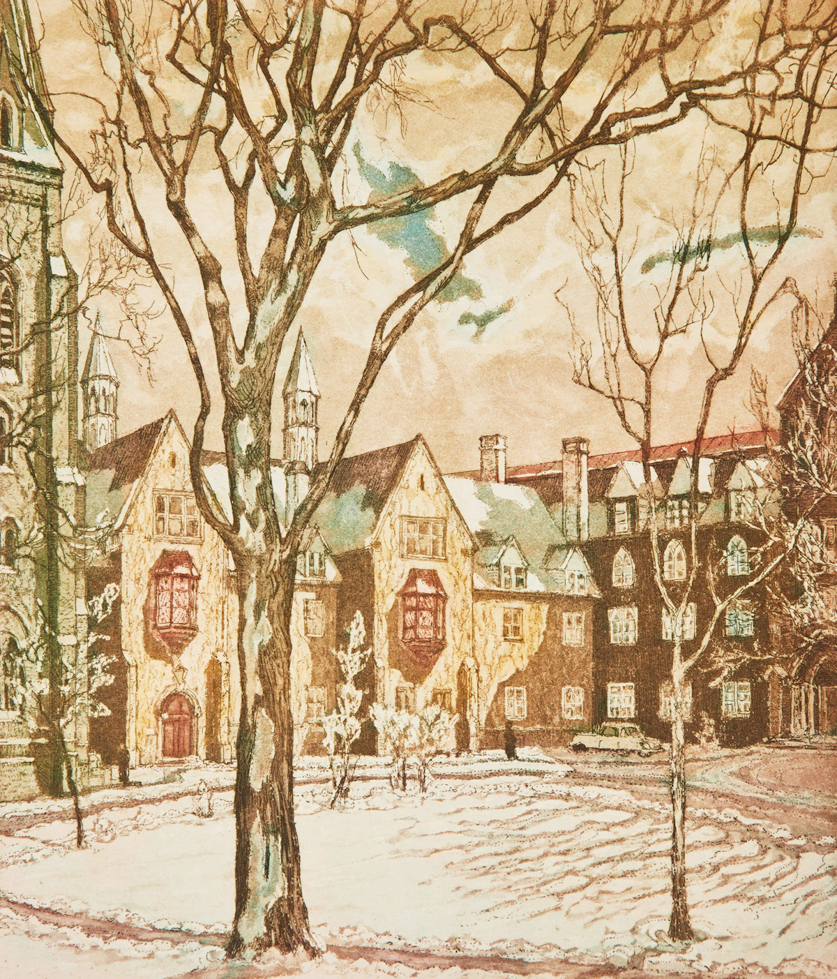 Nicholas Hornyansky, Four Views of Toronto, four colour etchings with aquatint