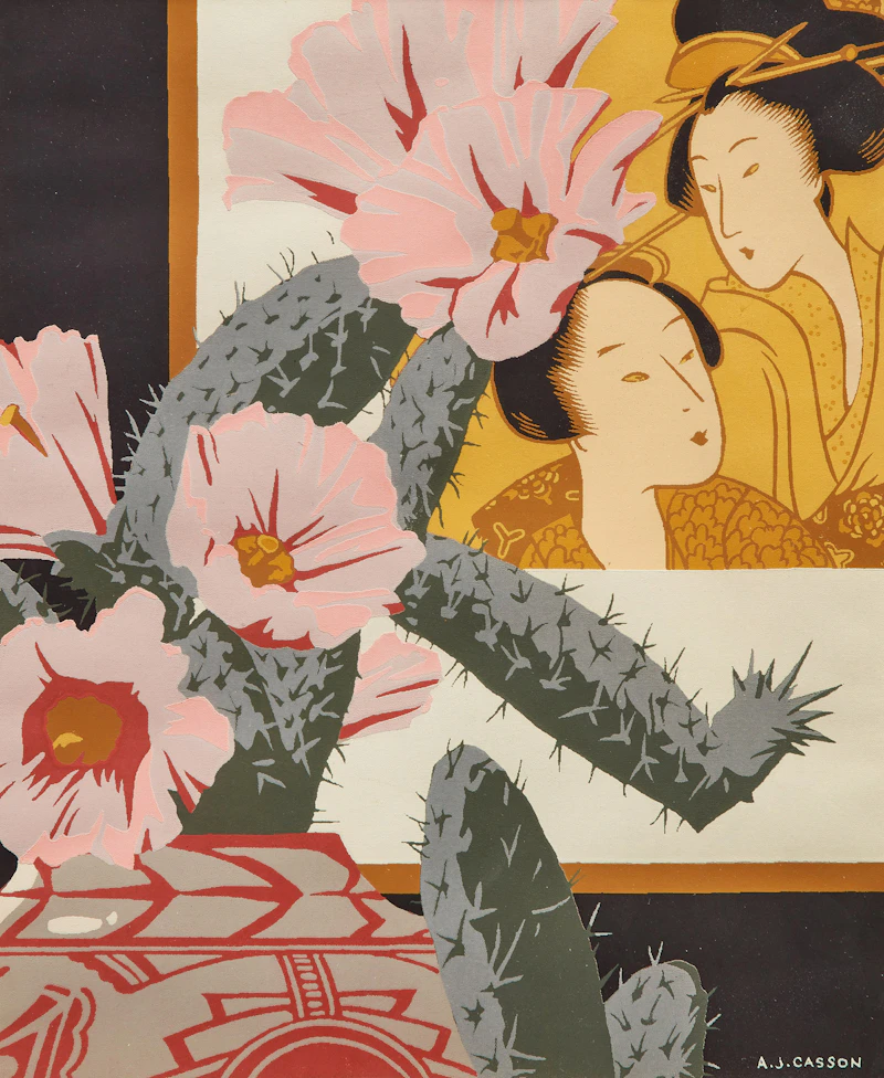 Alfred Joseph Casson, Flowering Cactus, silkscreen