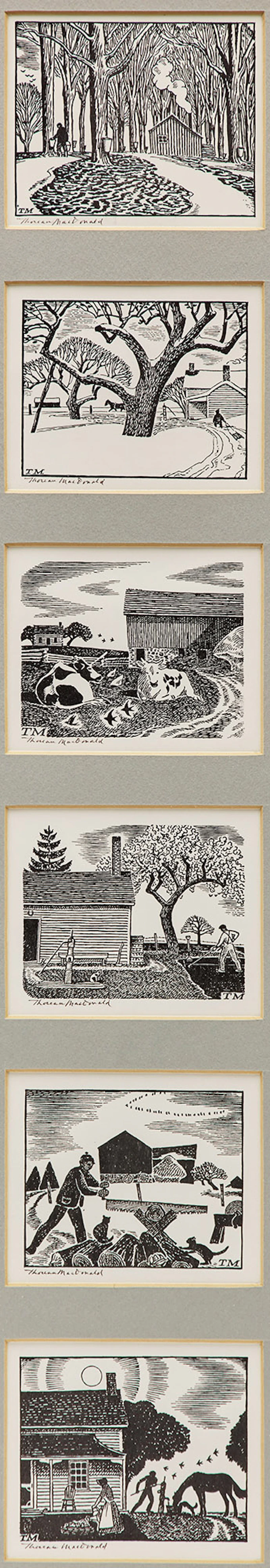 Untitled, Farm Scenes by Thoreau MacDonald
