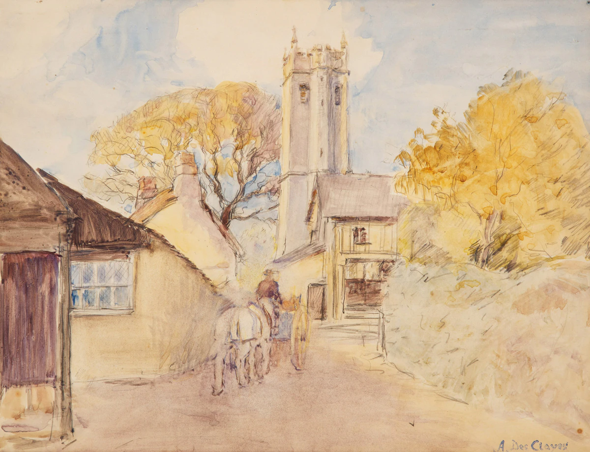 Alice Des Clayes, Bickendon, England, watercolour and pencil on paper