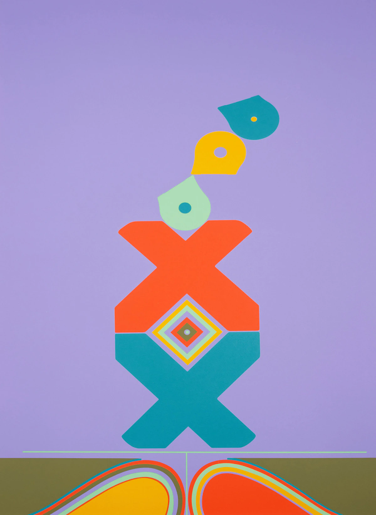 Harold Barling Town, The Candy Juggler, colour lithograph, 1970