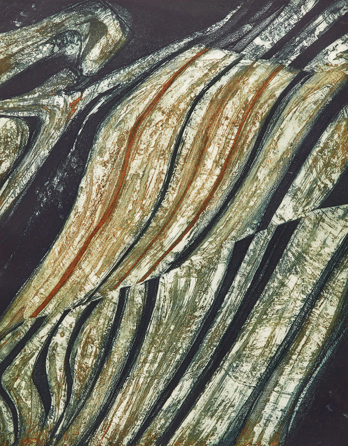 Edward John Bartram, Folded Rock (Canadian Shield Series), etching