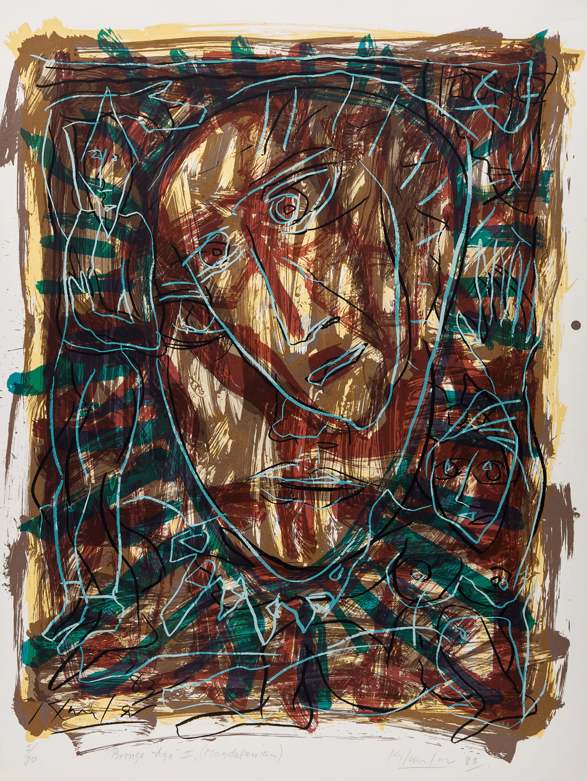 Harold Klunder, Bronze Age I (Magdalenian), serigraph, 1983