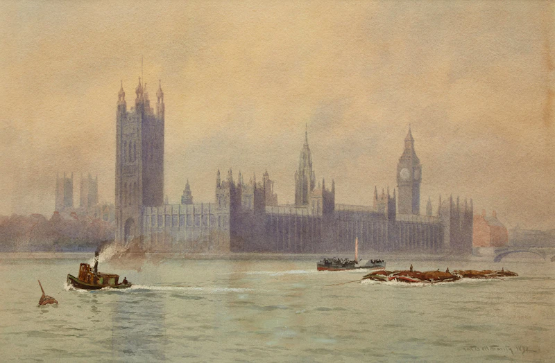 Frederic Marlett Bell-Smith, Palace of Westminster, London, watercolour