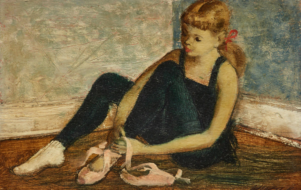 William Arthur Winter, Young Dancer, oil on board