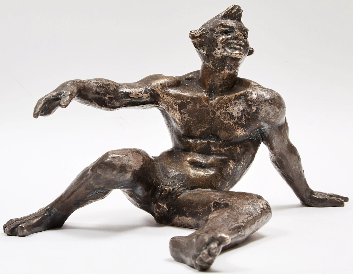 Robert Tait McKenzie, Reclining Male, bronze, 1933