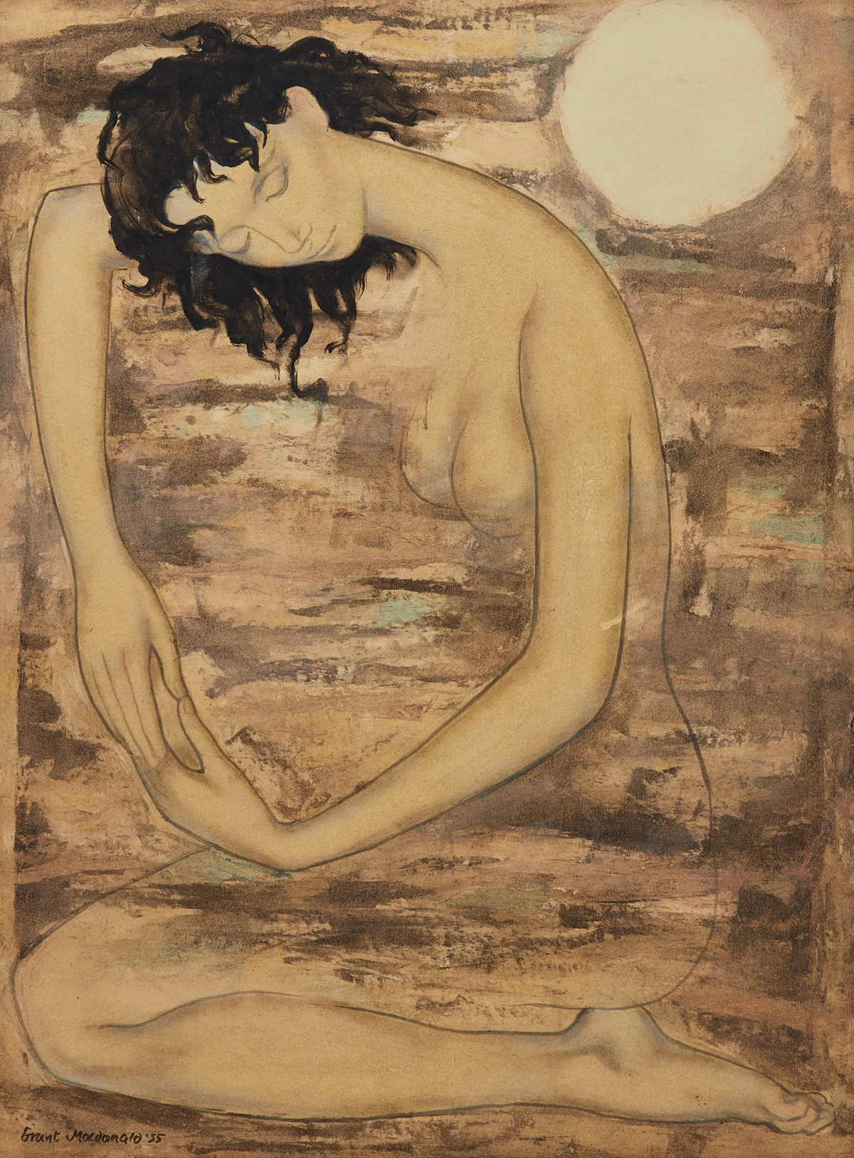 Grant Kenneth MacDonald, Sleeping Figure, oil on board, 1955
