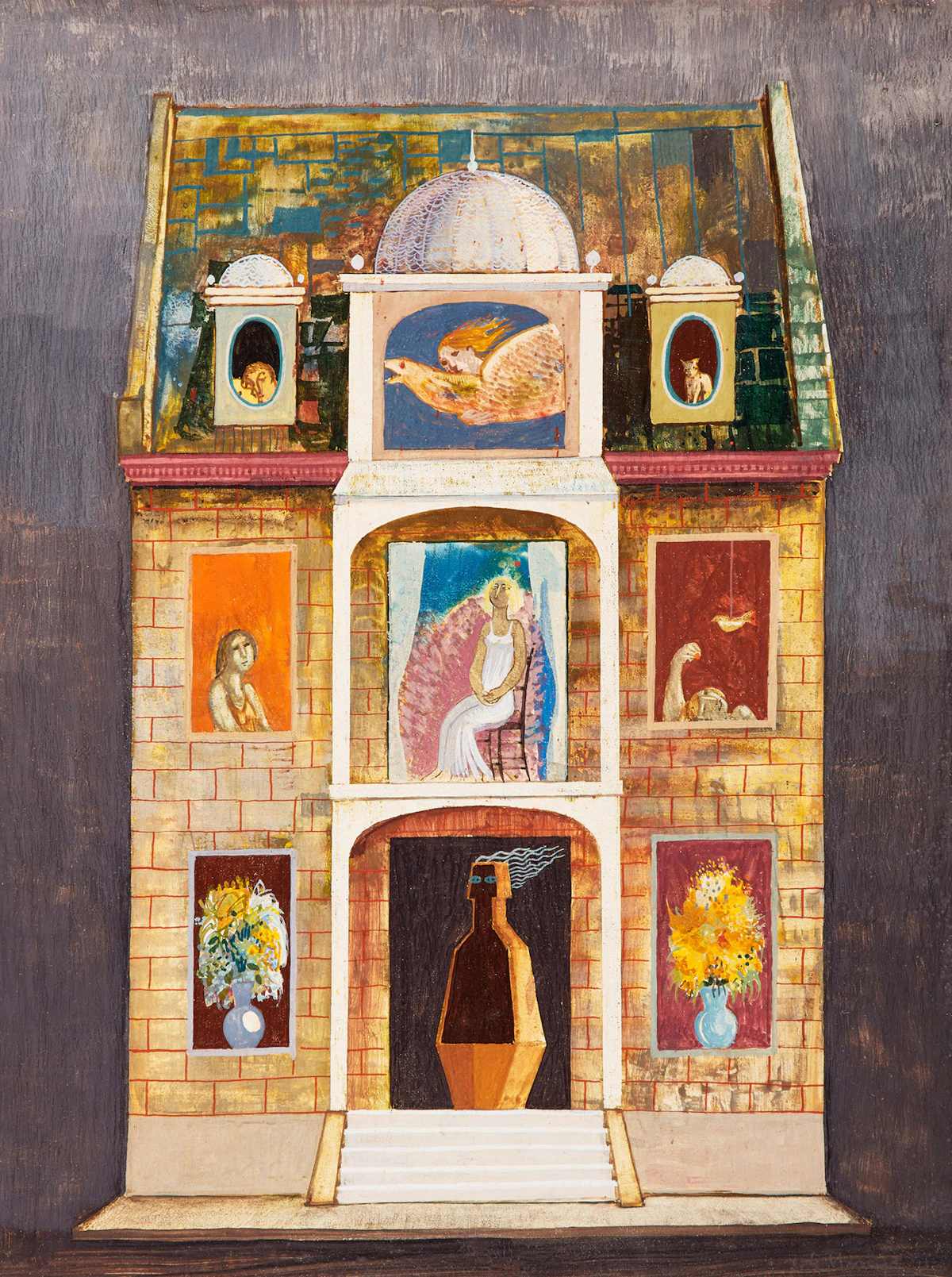 Jesus Carlos De Vilallonga, Untitled (House), oil on board