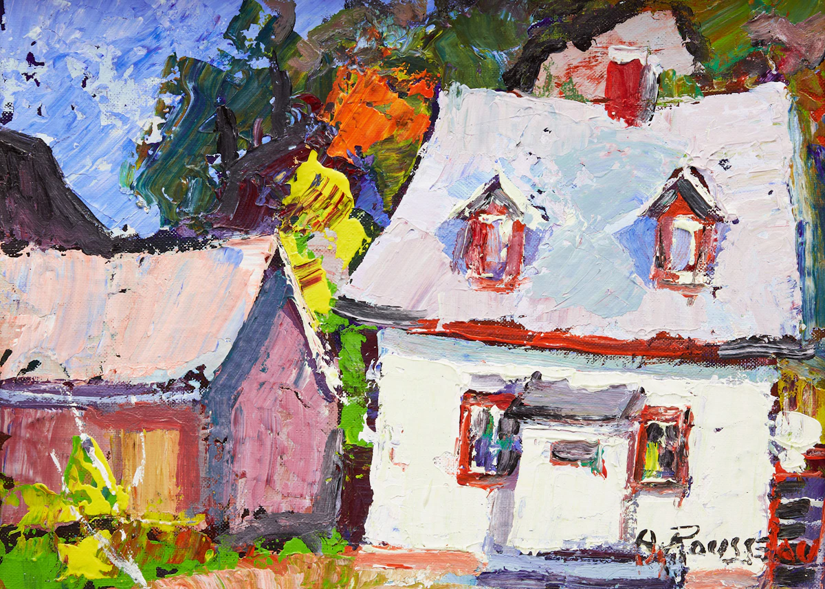 Albert Rousseau, Levis, oil on canvas board, 1977