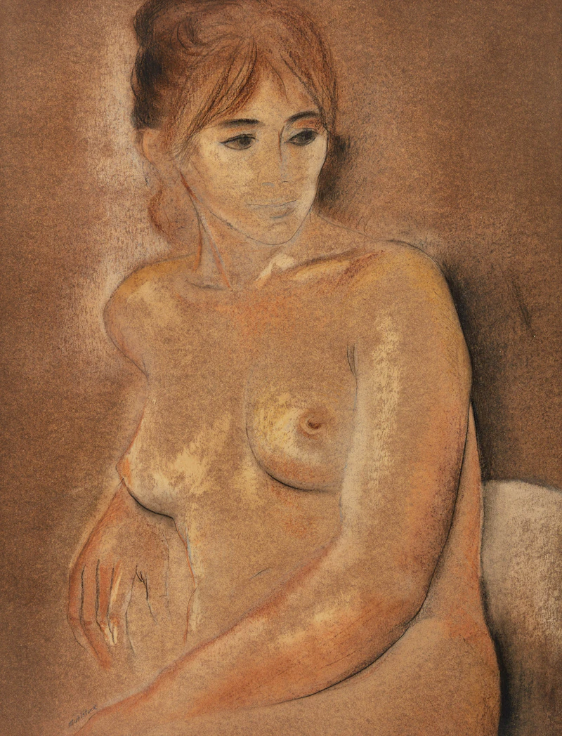 Seated nude by Louis Muhlstock