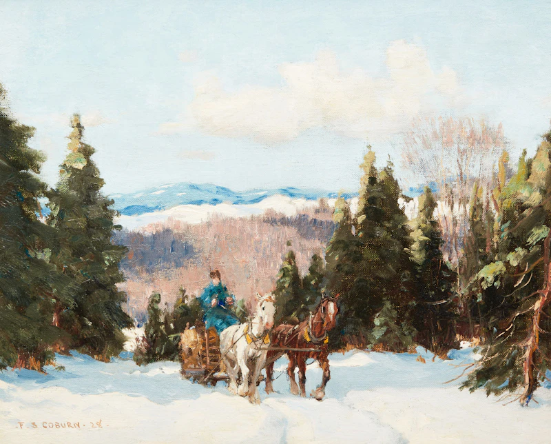 Winter Logging Scene by Frederick Simpson Coburn