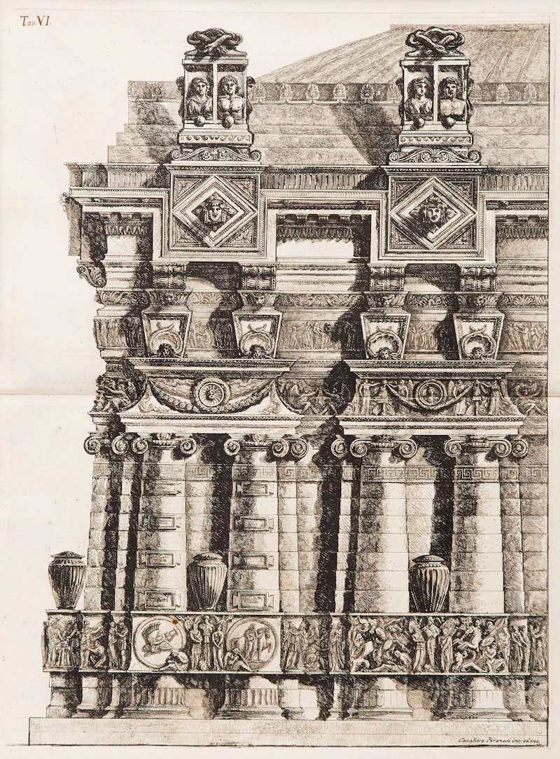 Giovanni Battista Piranesi, Scala di Palmi Romani; Parere su l’architettura; Della Magnificenza ed Architettura de’ Romana , three engravings - view 4