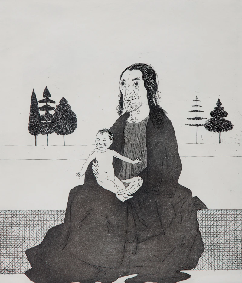 The Enchantress with the Baby Rapunzel by David Hockney