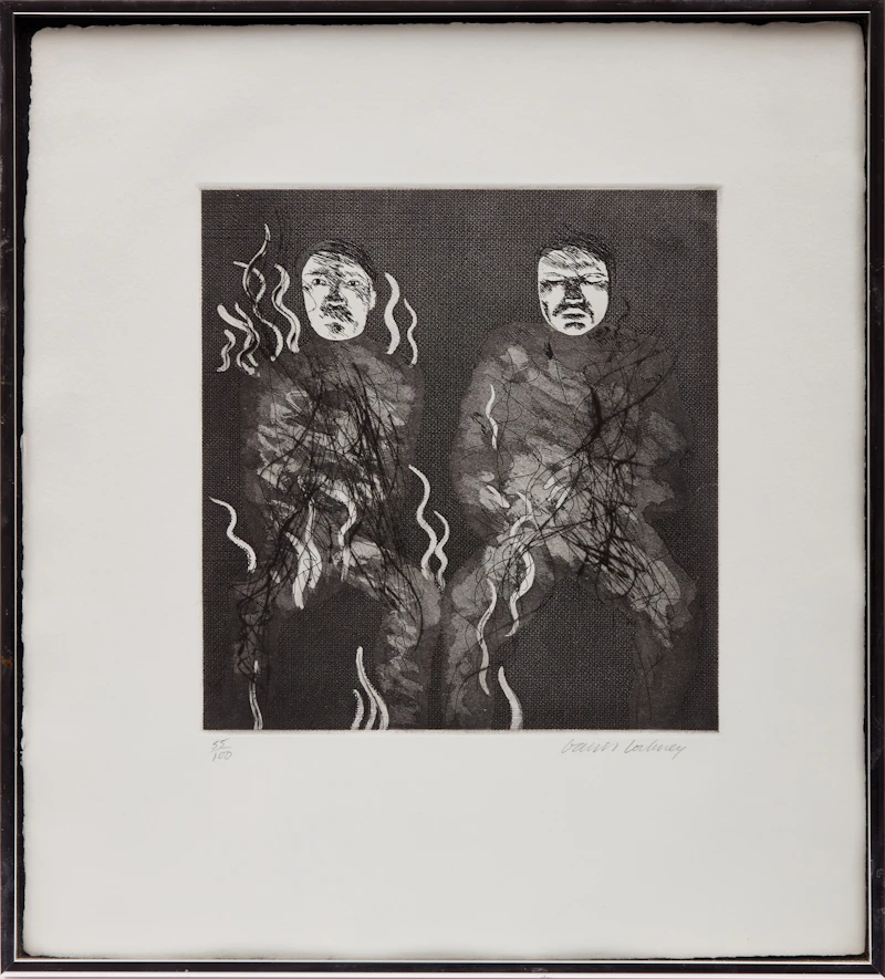 David Hockney, Corpses on Fire, etching, 1969 - view 2
