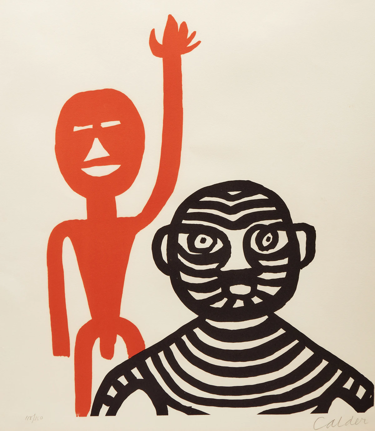 Alexander Calder, Les affichistes, colour lithograph, 1965