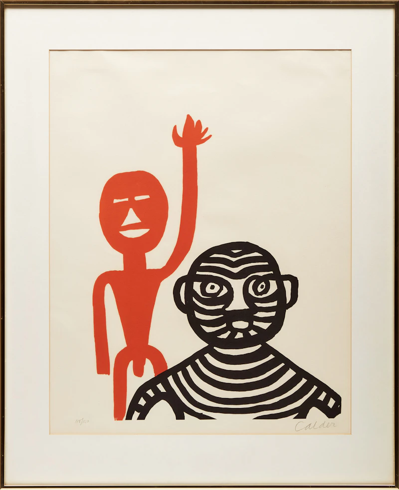 Alexander Calder, Les affichistes, colour lithograph, 1965 - view 2
