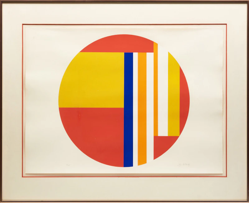 Ilya Bolotowsky, Multicoloured Tondo, colour silkscreen - view 2