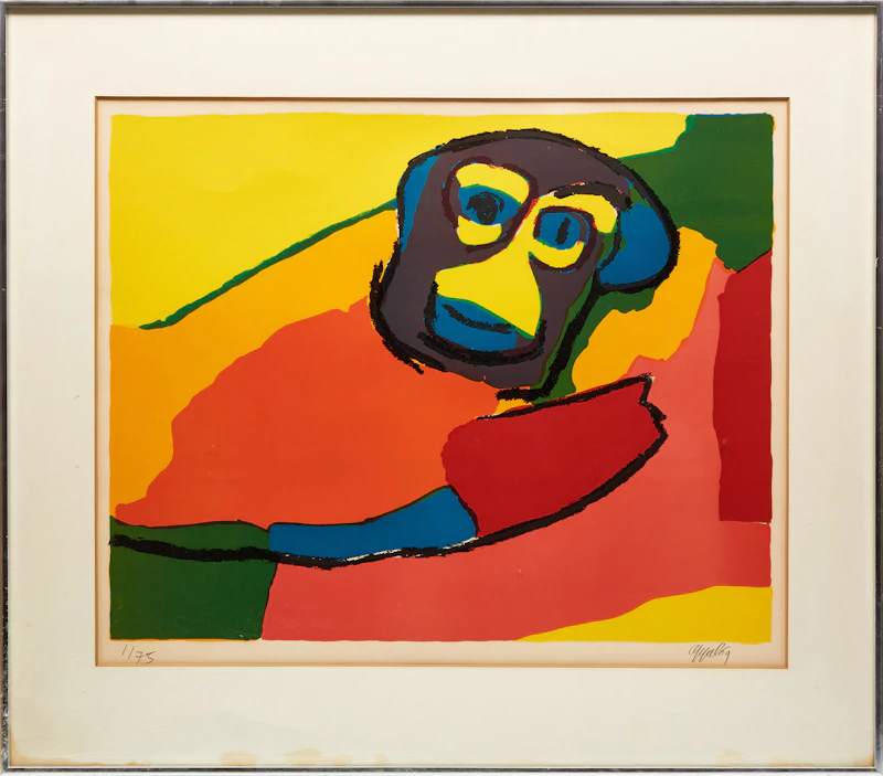 Karel Appel, Black Face, colour lithograph, 1969 - view 2