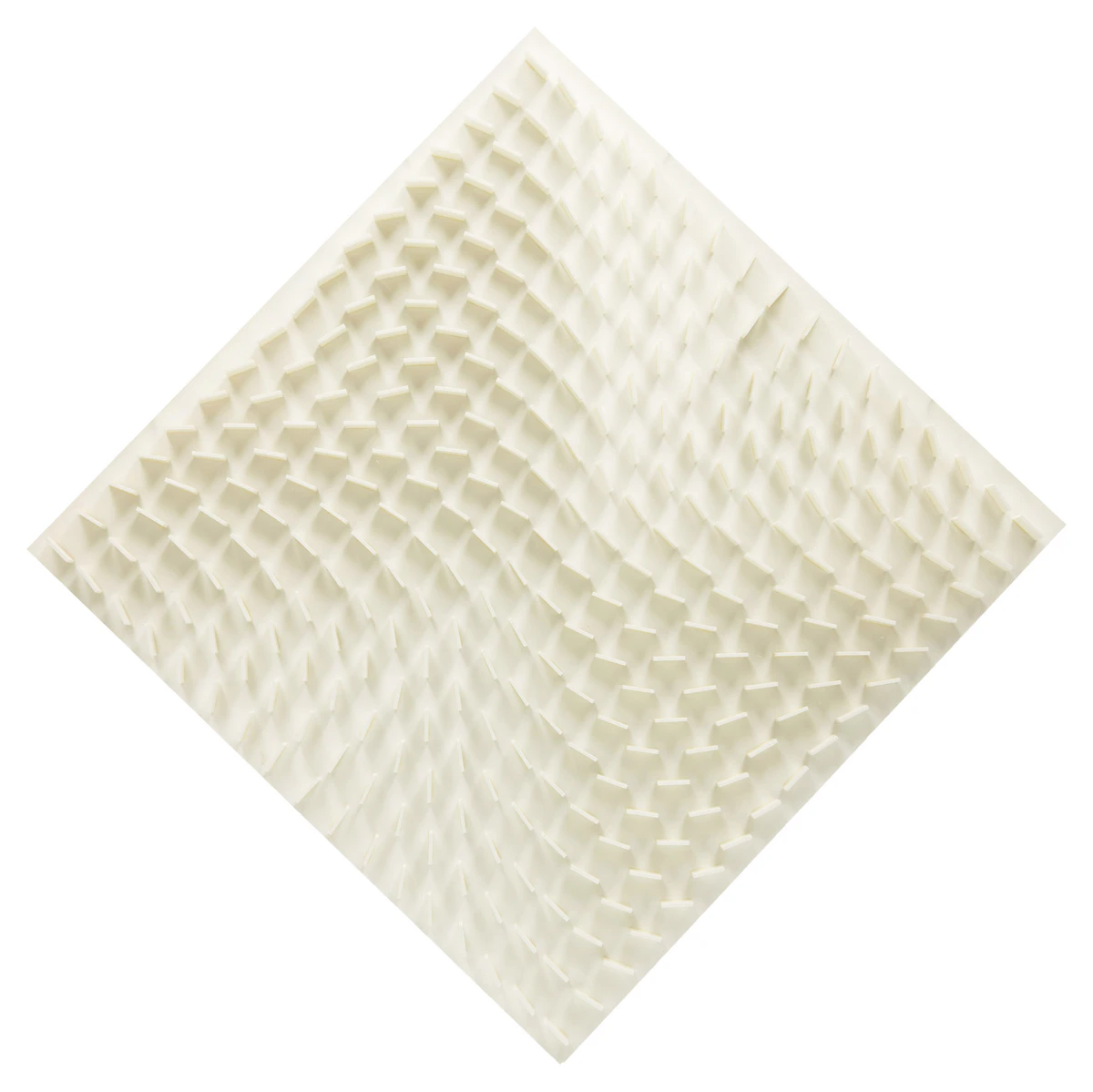 Hartmut Böhm, Quadratrelief 11-Object 47 (from Visuell veränderliche Struktur, 1966), plastic, 1968