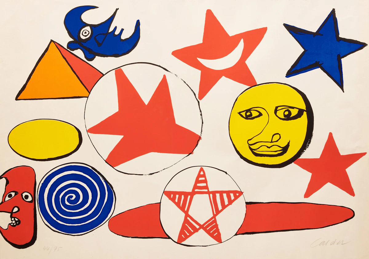 Alexander Calder, L’étoile rouge (The Red Star), colour lithograph on Arches paper