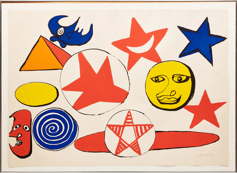 Alexander Calder, L’étoile rouge (The Red Star), colour lithograph on Arches paper - view 2