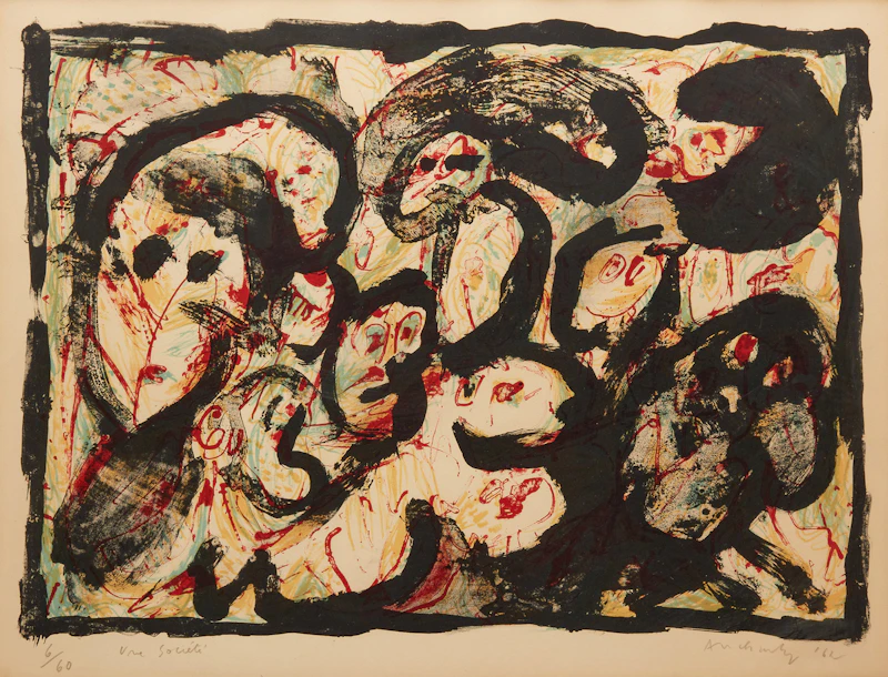 Une société by Pierre Alechinsky