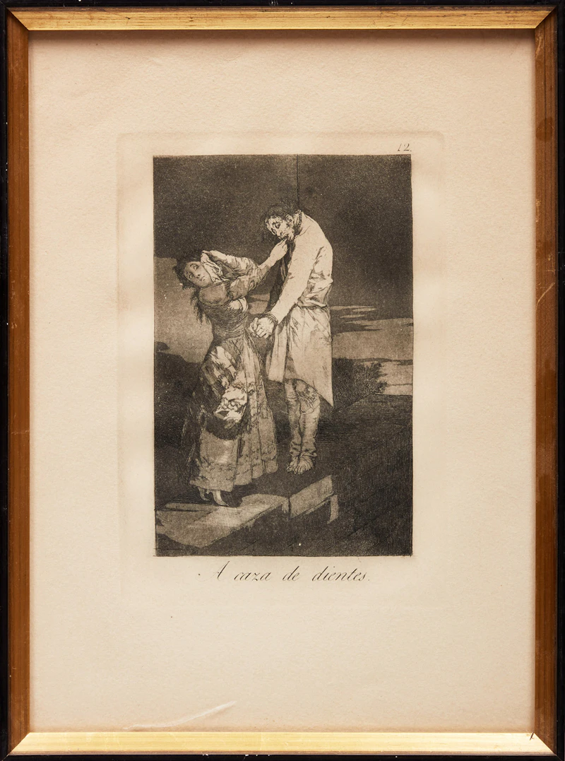 Francisco José de Goya y Lucientes, Three Works from Los Caprichos and One Work from Los Desastres de la Guerra y el Theatro Moral de la Vida Humana, four etchings - view 2