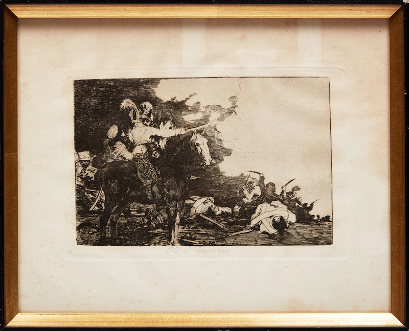 Francisco José de Goya y Lucientes, Three Works from Los Caprichos and One Work from Los Desastres de la Guerra y el Theatro Moral de la Vida Humana, four etchings - view 8