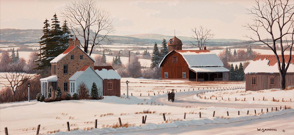 William J. Saunders, Remember When; Summer Retreat , two acrylics on board