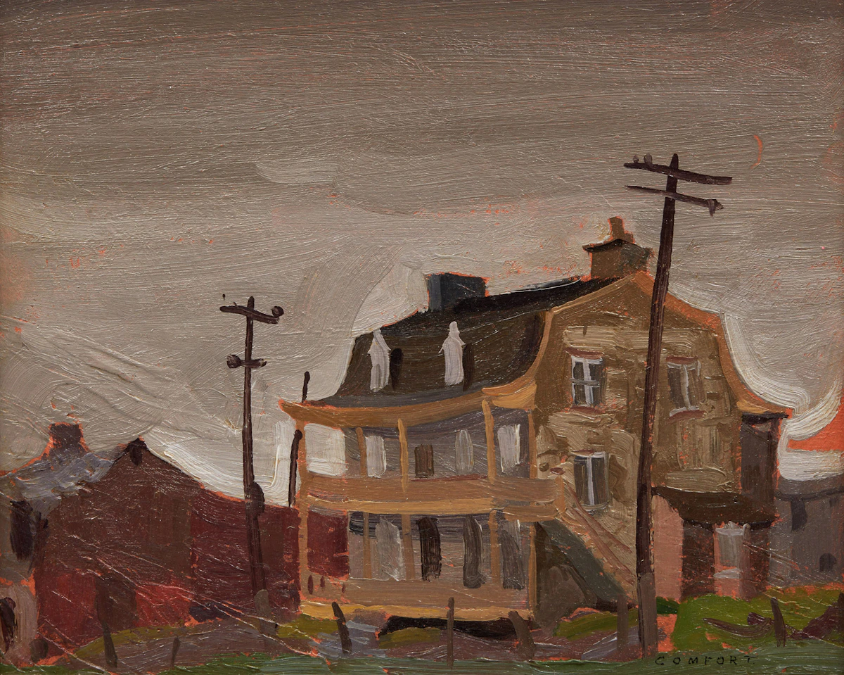 Charles Fraser Comfort, House at Gifford, P.Q., oil on board, 1928
