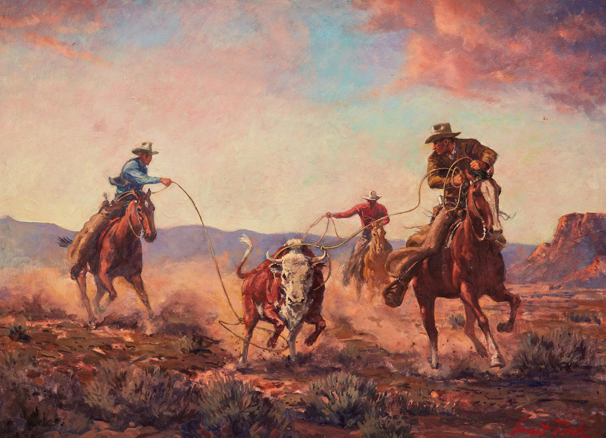 Ernest Tonk, Heading & Heeling, oil on board, 1963