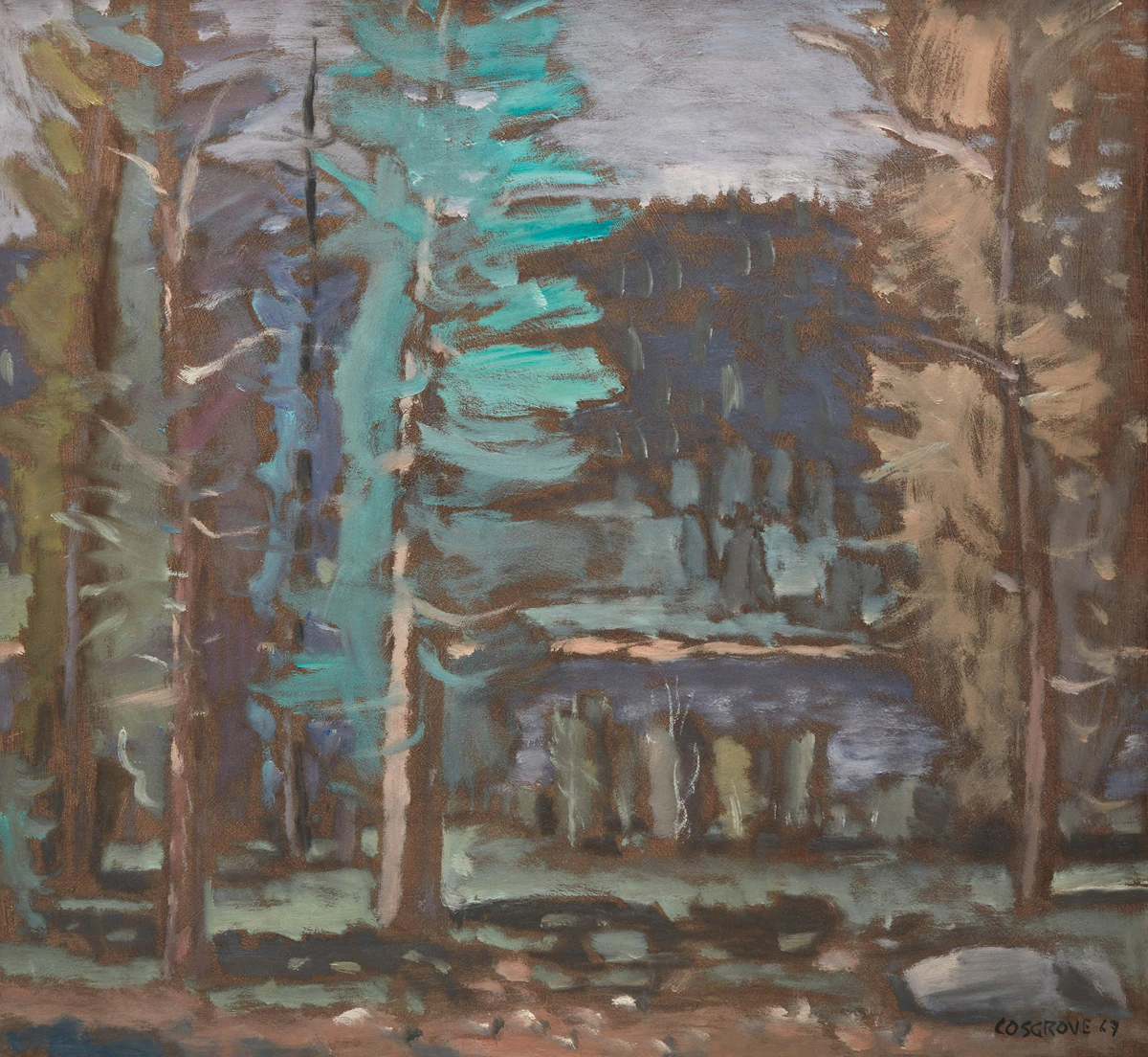 Stanley Morel Cosgrove, Treescape ‘67, oil on masonite, 1967